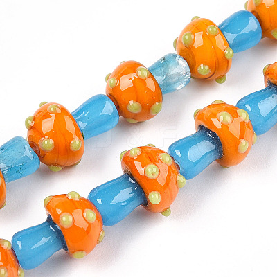 Handmade Lampwork Beads Strands X-LAMP-N024-09G-1
