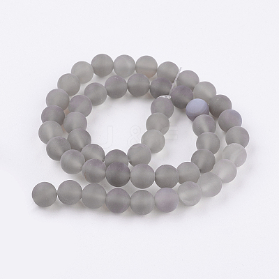 Natural Grey Agate Bead Strands X-G-H055-10mm-1