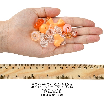 Opaque & Transparent Acrylic Beads MACR-YW0002-01B-1