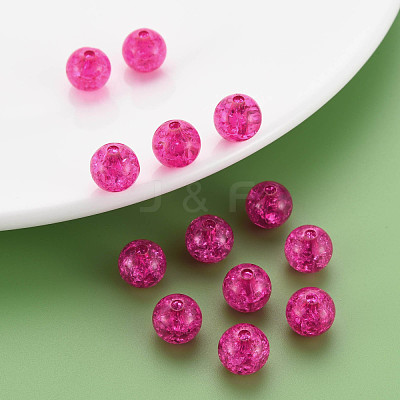 Transparent Crackle Acrylic Beads MACR-S373-66C-N17-1