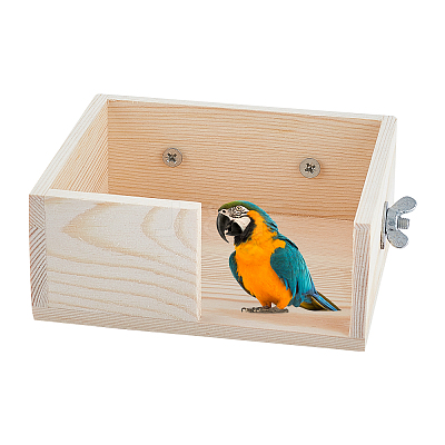 Unfinished Natural Wood Hamster Square Platform HJEW-WH0009-01-1