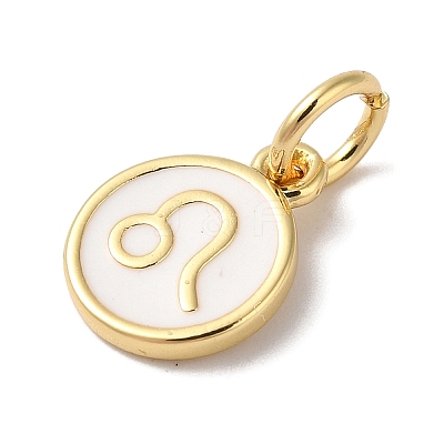 Real 18K Gold Plated Brass Enamel Charms KK-L216-001G-H02-1