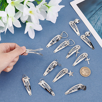 36Pcs 6 Style Iron Snap Hair Clips PHAR-CP0001-08-1