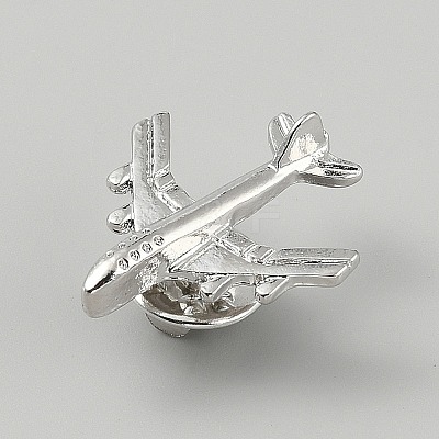 Airplane Alloy Lapel Pin Backs for Backpack Clothes JEWB-WH0044-02A-P-1