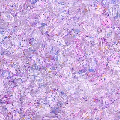 Baking Paint Transparent Glass Beads DGLA-T004-06E-1