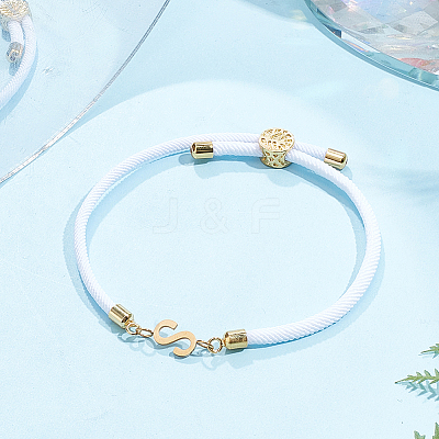 1pc Adjustable Nylon Cord Slider Bracelets for Women BJEW-LP0001-33S-G-1