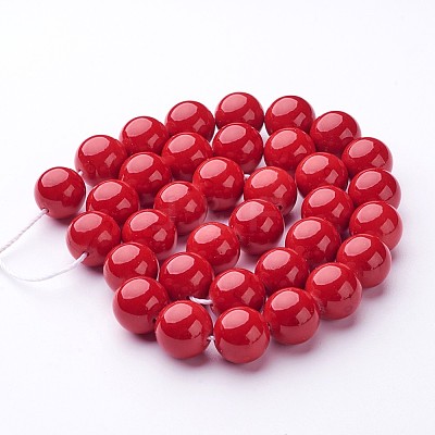 Natural Mashan Jade Round Beads Strands X-G-D263-12mm-XS31-1
