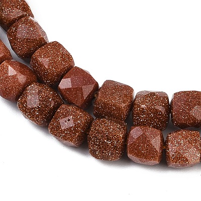 Synthetic Goldstone Beads Strands G-H078-C36-6mm-1