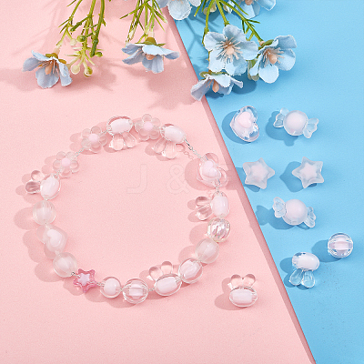 18 Style Transparent Acrylic Beads TACR-CA0001-20-1