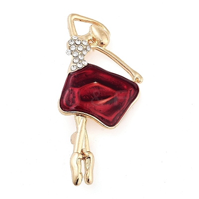 Zinc Alloy Crystal Rhinestone Brooches JEWB-I031-08B-1