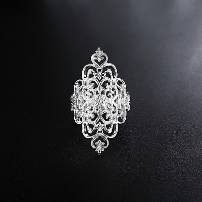 Hollow Out Flower Brass Finger Rings for Women FS-WG816AE-02-1