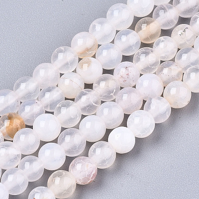 Natural Crackle Agate Beads Strands G-S359-240B-1