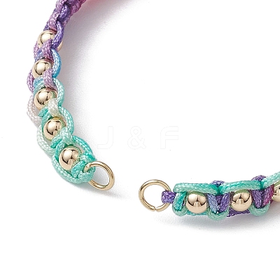 Polyester Braided Bead Bracelet Making AJEW-JB01249-1