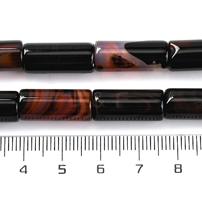 Dyed & Heated Natural Agate Beads Strands G-G177-H01-01B-1