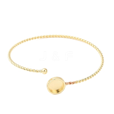 Brass Twisted Ring Cuff Bangle Making FIND-P035-09G-1