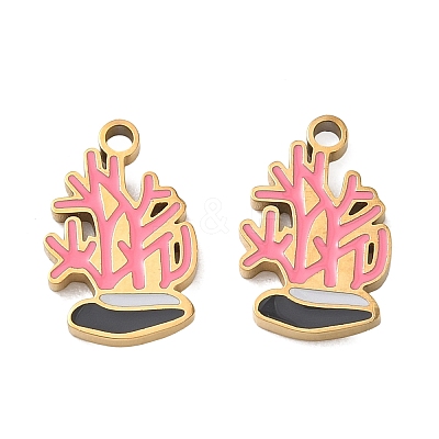 304 Stainless Steel Enamel Pendants SA-CBA7876-29G-07-1