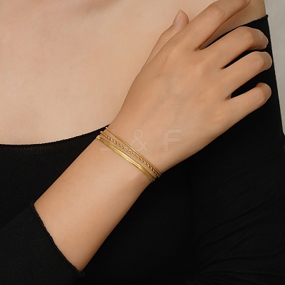 Stylish Stainless Steel Triple-layer Bracelets OB2318-2-1