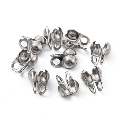 Tarnish Resistant 304 Stainless Steel Bead Tips STAS-R063-22-1