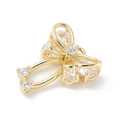 Brass Micro Pave Cubic Zirconia Pendants KK-M326-18B-G-1