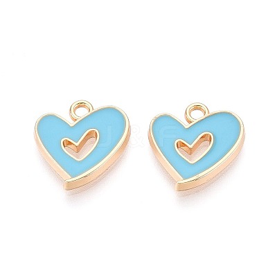Alloy Enamel Pendants PALLOY-T092-27G-05-1