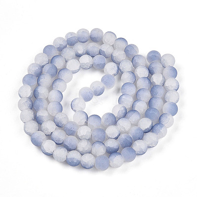 Crackle Glass Beads Strands GLAA-N009-10mm-07-1