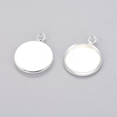 Brass Pendant Cabochon Settings X-KK-B534-D-S-1