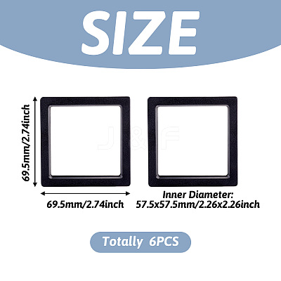 Square Transparent PE Thin Film Suspension Jewelry Floating Frame Displays ODIS-TAC0002-02A-1