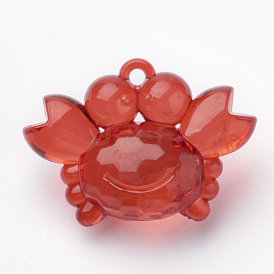Transparent Acrylic Pendants X-TACR-T002-14-1