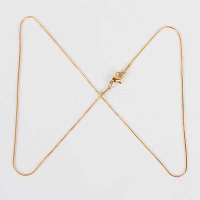 304 Stainless Steel Snake Chain Necklace Making STAS-P045-17-1