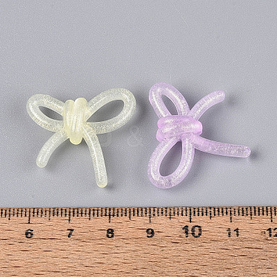 Luminous Frosted Transparent Acrylic Beads TACR-T029-24M-1