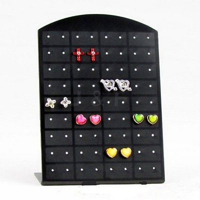 Multi Holes Acrylic Slant Back Earring Display Stands PAAG-PW0012-56B-1