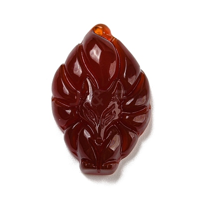 Dyed Natural Agate Carved Pendants G-A098-01D-1