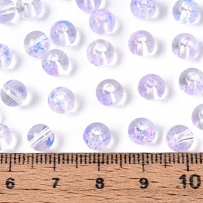 Baking Paint Transparent Glass Beads DGLA-T004-08F-1