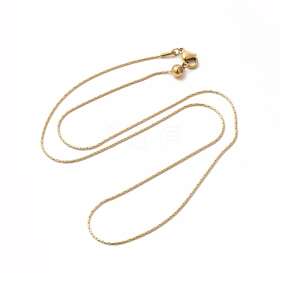 Ion Plating(IP) 304 Stainless Steel Boston Link Chains Necklace for Men Women STAS-E185-05G-1