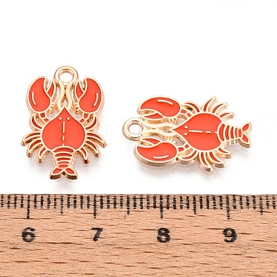 Marine Animals Alloy Enamel Pendants X-ENAM-T022-34I-1