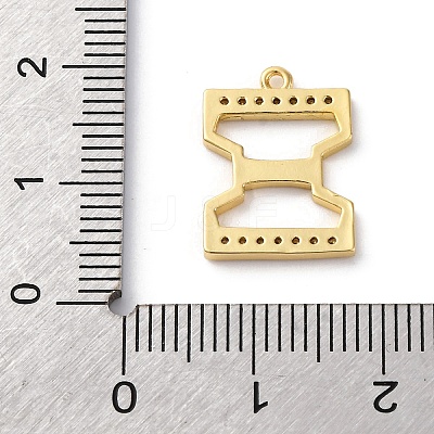 Rack Plating Brass Micro Pave Cubic Zirconia Pendant KK-H449-76G-15-1