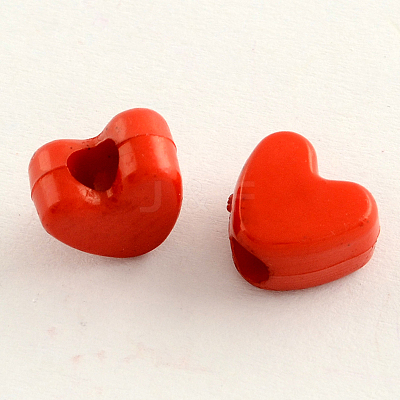 Opaque Acrylic European Beads SACR-Q099-M12-1