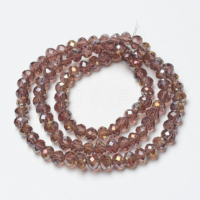 Electroplate Transparent Glass Beads Strands EGLA-A034-T4mm-H16-1