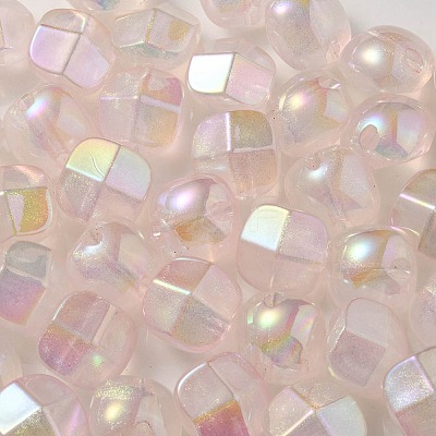 UV Plating Luminous Transparent Acrylic Beads OACR-P010-01C-1