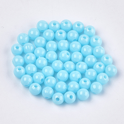 Opaque Plastic Beads KY-T005-6mm-613-1