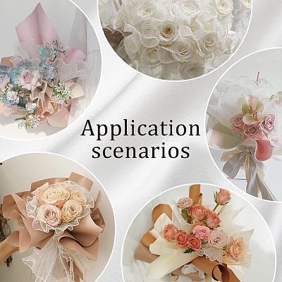 2 Bags Organza Flower Bouquet Wrapping Paper DIY-GF0009-61B-03-1