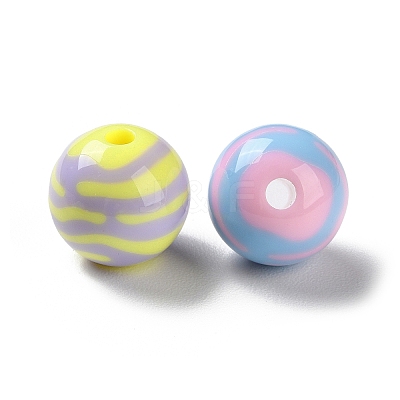Two Tone Opaque Acrylic Beads X-SACR-I005-07A-1