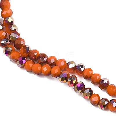 Electroplate Glass Beads Stradns EGLA-H114-02B-15-1