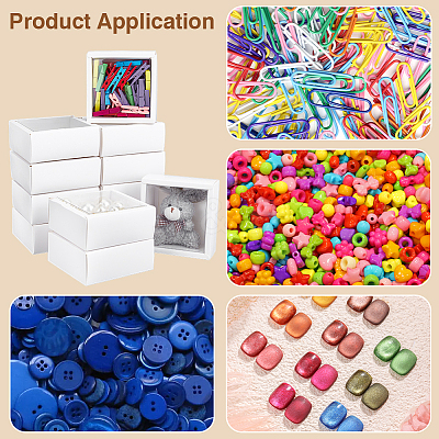 Foldable Square Paper Storage Gift Boxes LS-CON-WH0110-42C-02-1