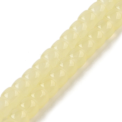 Baking Plating Glass Beads Strands GLAA-H036-01F-1