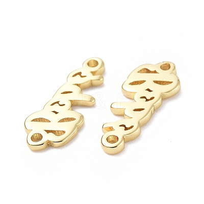 Eco-Friendly Rack Plating Brass Connector Charms KK-F845-07G-1