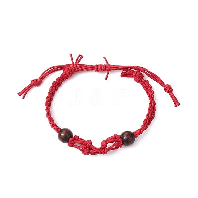 Adjustable Braided Waxed Cotton Macrame Pouch Bracelet Making BJEW-JB09698-02-1