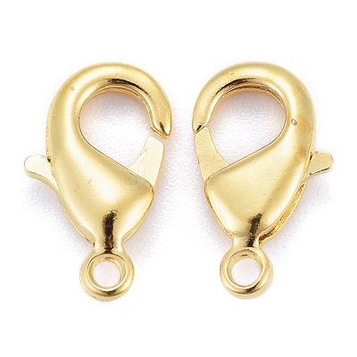 Brass Lobster Claw Clasps KK-902-G01-NF-1