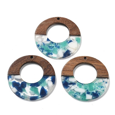 Resin and Walnut Pendants FIND-R051-13A-1