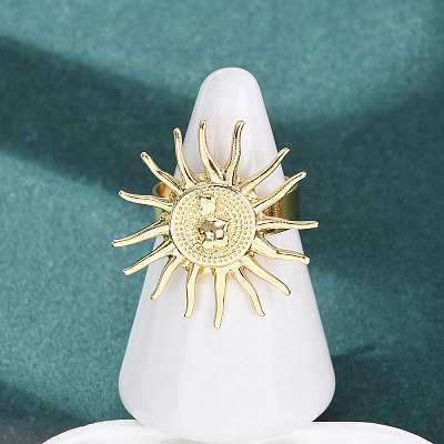 Brass Cuff Open Rings LS-RJEW-Z129-02G-03-1